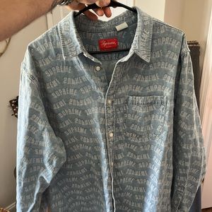 Supreme denim shirt sz large
